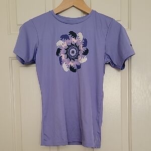 COLUMBIA  Sportswear Lavender Graphic Swim Sun Rashguard Top Girl's 14-16
